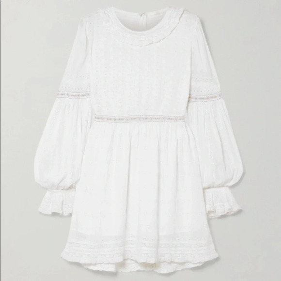 LoveShackFancy Jullian Dress White Eyelet‎ Graduation Bridal Lace Embroidered 4 - Picture 5 of 14